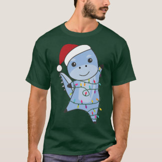 Dino Weihnachten Tiere Fairy Lights Dino T-Shirt