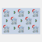 Dino Weihnachten Wintertiere Holiday Dinos Geschenkpapier Set (Vorderseite)
