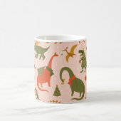 Dino Weihnachts Party Tree Rex. Dinosaurier in San Kaffeetasse (Mittel)