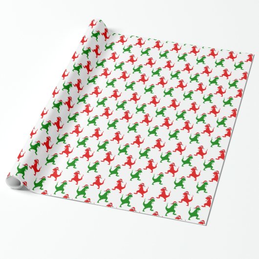 Dino-WeihnachtsPackpapier Geschenkpapier (Ungerollt)
