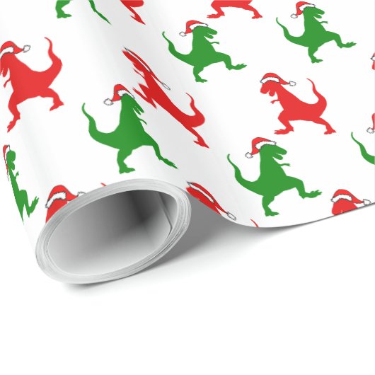 Dino-WeihnachtsPackpapier Geschenkpapier (Rolleneckpunkt)