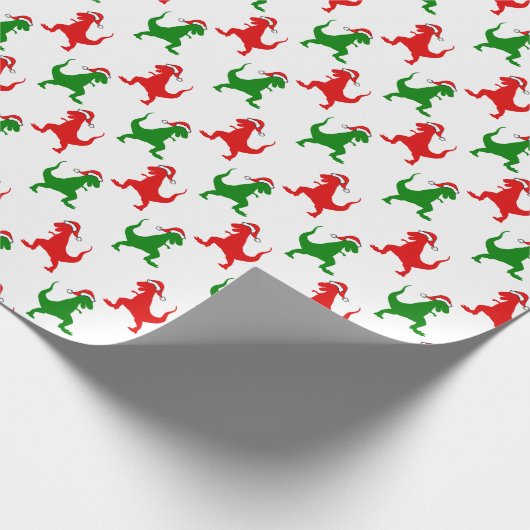 Dino-WeihnachtsPackpapier Geschenkpapier (Ecke)