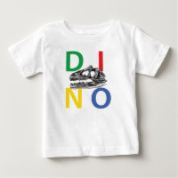 DINO - White Baby Fine Jersey T - Shirt