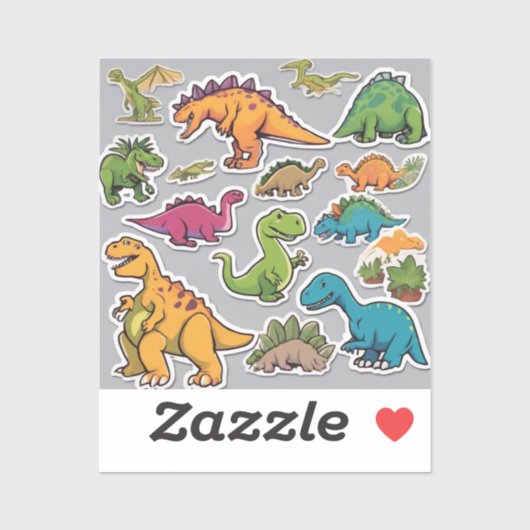 Dino World Delight Sticker Pack (Blatt)
