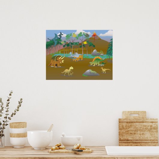 Dino world! poster (Küche)
