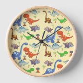Dino World Wall Clock Uhr (Vorderseite)
