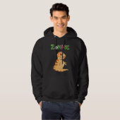 Dino Zombie Humor Halloween Hoodie (Vorne ganz)