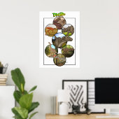 Dino Zoo: Dinosaurier Collage #2 Poster (Heimbüro)