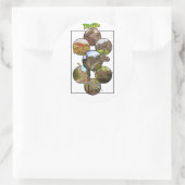 Dino Zoo: Dinosaurier Collage #2 Runder Aufkleber (Tasche)