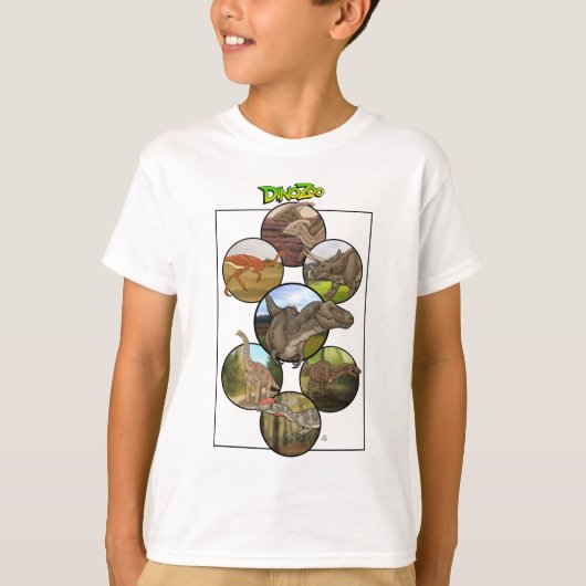 Dino Zoo: Dinosaurier Collage #2 T-Shirt (Vorderseite)