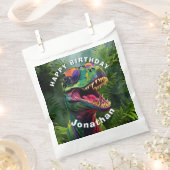 Dinoasur Cool T Rex Jungle Happy Birthday Geschenktütchen (Ausgeschnitten)