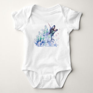 Dinocorn Baby Crystal Fantasy Dinosaur Unicorn Strampler