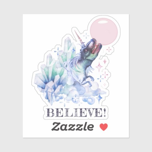 Dinocorn Bubblegum | Fantasie Glauben Unisaur Aufkleber (Blatt)