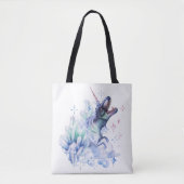 Dinocorn Crystal Dinosaur Unicorn Fantasy Unisaur Tasche (Vorderseite)