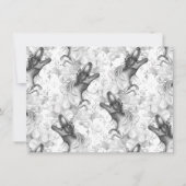 Dinocorn Crystal | Silver Monochrome Babydusche Einladung (Rückseite)