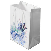 Dinocorn Crystal | Unicorn Dinosaur Mystical Party Mittlere Geschenktüte (Vorderseite Schrägansicht)