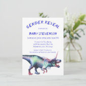 Dinocorn-Genderdarstellung | Roaring Unicorn Dinos Einladung (Stehend Vorderseite)