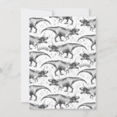 Dinocorn Joint Birthday Party | Unicorn Dinosaur Einladung (Rückseite)