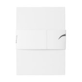 Dinocorn Roar | Silver Monochrome Minimal Wordart Einladungsbanderole (Rückseitenbeispiel)