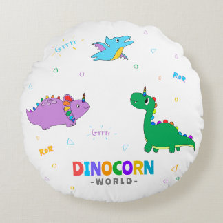 Dinocorn World - Kissen für Kinder Schlafzimmer | 