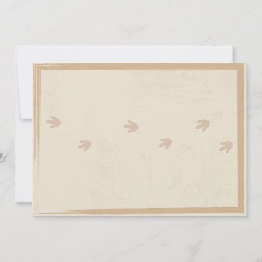 Dinodaur Birthday Einladung Dino Trex Einladung (Rückseite)