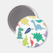 Dinomit! Niedliches Dinosaurier-Muster Magnet (Vorderseite/Rückseite)