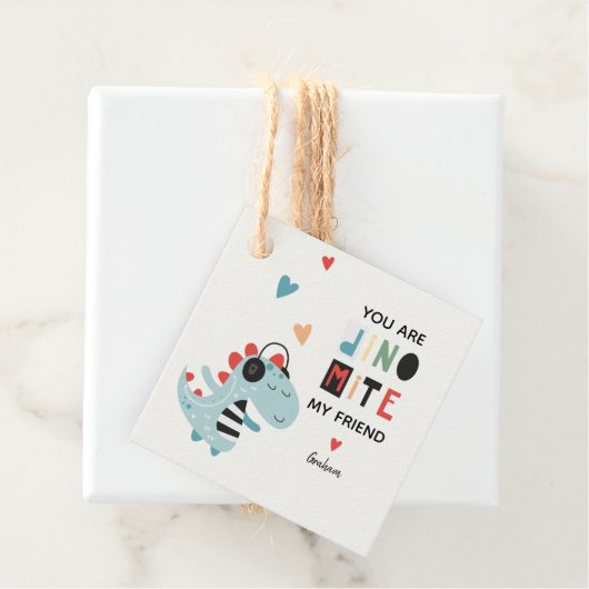 Dinomit Valentine Geschenkanhänger (Beispiel)