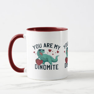 Dinomit Valentine Spaß T-Rex Tasse
