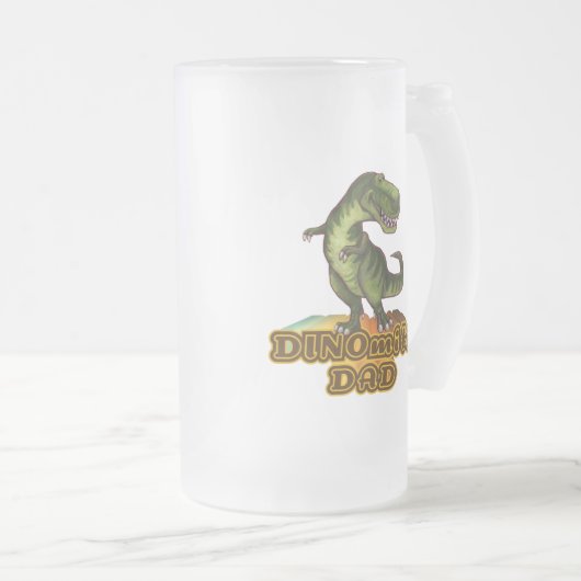 Dinomit Vater Mattglas Bierglas (VorderseiteRechts)