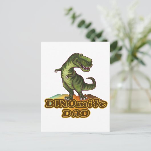 Dinomit Vater Postkarte (Stehend Vorderseite)