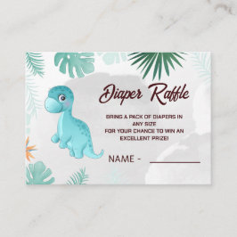 Dinomite Dinosaur Diaper Raffle Umschließkarte Begleitkarte