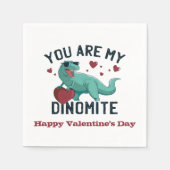 Dinomite Valentine Spaß Serviette (Vorderseite)