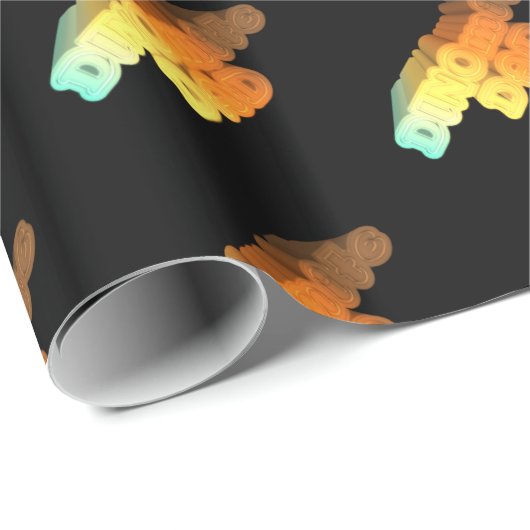 Dinomite Vater Words Geschenkpapier (Rolleneckpunkt)