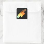 Dinomite Vater Words Quadratischer Aufkleber (Tasche)