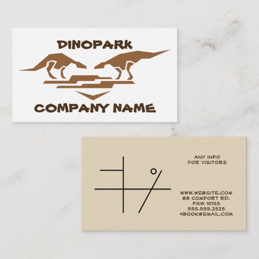 DINOPARK VISITENKARTE (Vorne/Hinten)