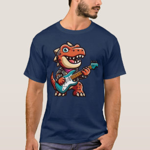 DinoRe Gitarre Gitarrist Band Musik lustig T-Shirt