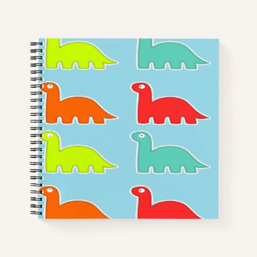 Dinos auf blau notizblock (Vorderseite)