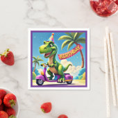 " DINO'S BIRTHDAY JOYRIDE " SERVIETTE (Beispiel)