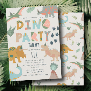 Dinos Boho Dino-Party-Tiere Geburtstag Einladung