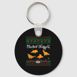 Dinos Chicken Nuggets hässlicher Weihnachtspullove Schlüsselanhänger
