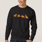 Dinos Chicken Nuggets Muster Funny Realistisch Din Sweatshirt (Vorderseite)