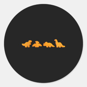 Dinos Chicken Nuggets Muster _ Lustige Realistisch Runder Aufkleber