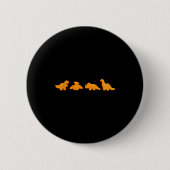 Dinos Chicken Nuggets Pattern _ Funny Realistic Di Button (Vorderseite)