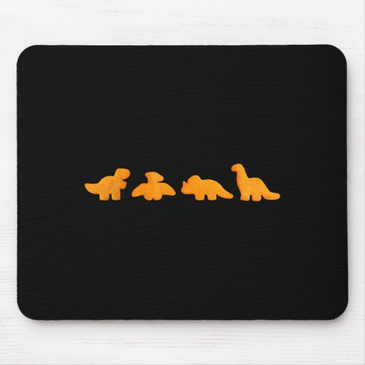 Dinos Chicken Nuggets Pattern _ Funny Realistic Di Mousepad (Vorne)