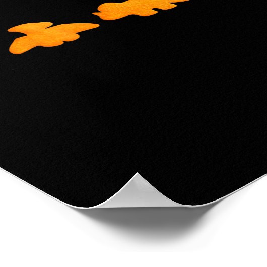 Dinos Chicken Nuggets Pattern _ Funny Realistic Di Poster (Ecke)