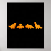 Dinos Chicken Nuggets Pattern _ Funny Realistic Di Poster (Vorne)