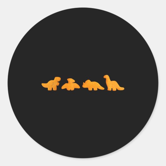 Dinos Chicken Nuggets Pattern _ Funny Realistic Di Runder Aufkleber (Vorderseite)