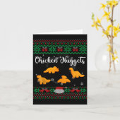Dinos Chicken Nuggets Ugly Christmas Sweater Funny Karte (Gelbe Blume)