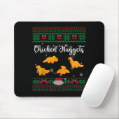 Dinos Chicken Nuggets Ugly Christmas Sweater Funny Mousepad (Mit Mouse)