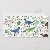 Dinos! Dinosaur Geburtstagsfeier Danke (Rückseite)